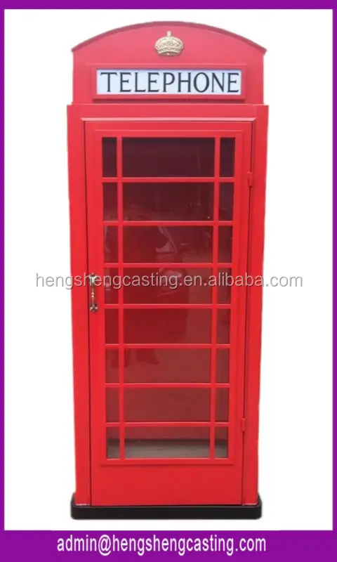 アンティークロンドンレッド公衆電話ブース電話キオスク電話