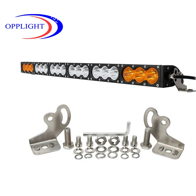 New design dual color 5w leds LED Light Bar, White Amber Led Light Bar 90 watt, Amber color 90w LED Light Bar