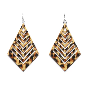 Alibaba online shop cheap wholesale tribal wood earrings laser cut jewelry