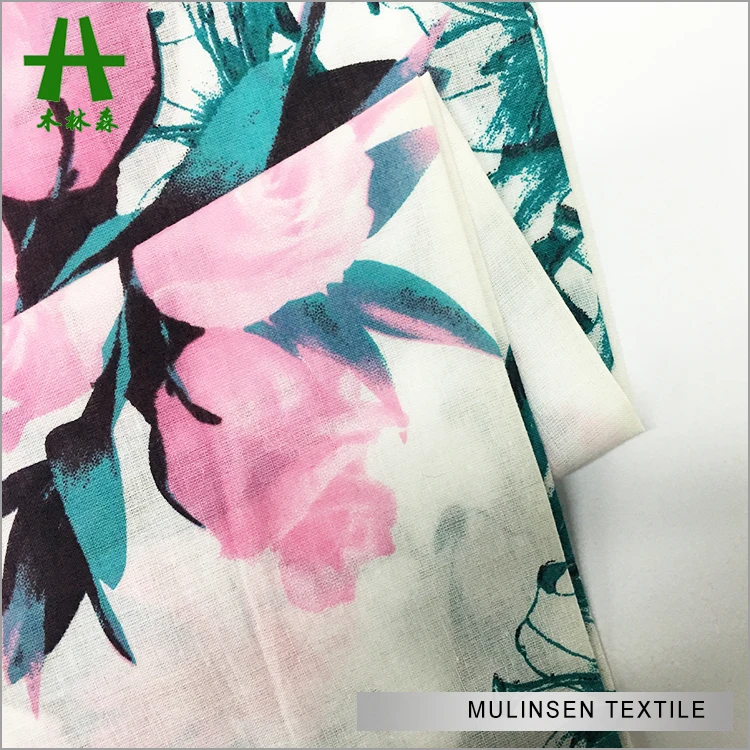 Mulinsen текстиль онлайн лидер продаж легкая хлопчатобумажная ткань с принтом футболки цена