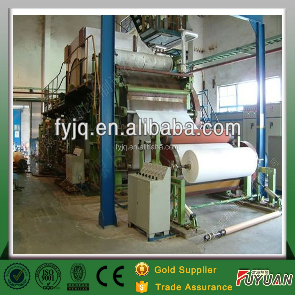 Small Waste Paper Recycling Machine Pape Mill Paper Jumbo Roll Making