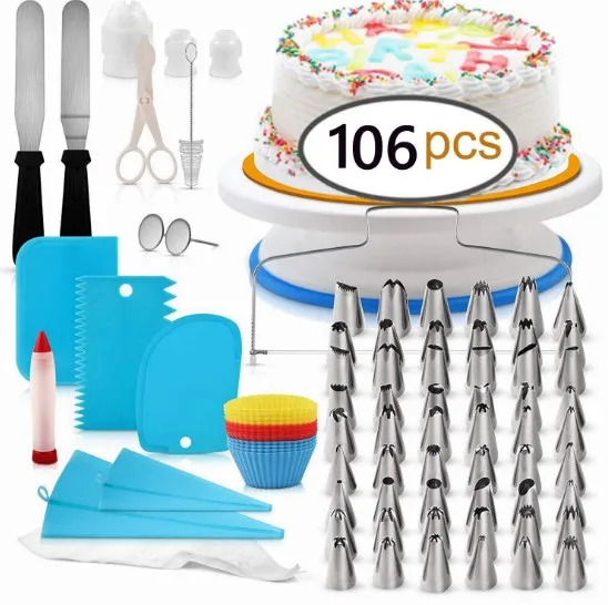 Buy Wholesale China More Than 100 Pcs Complete Cake Baking Supplies Kit  Cake Stand Turntable Cake Decorating Tools Set & Cake Decorating Tools Set  at USD 10