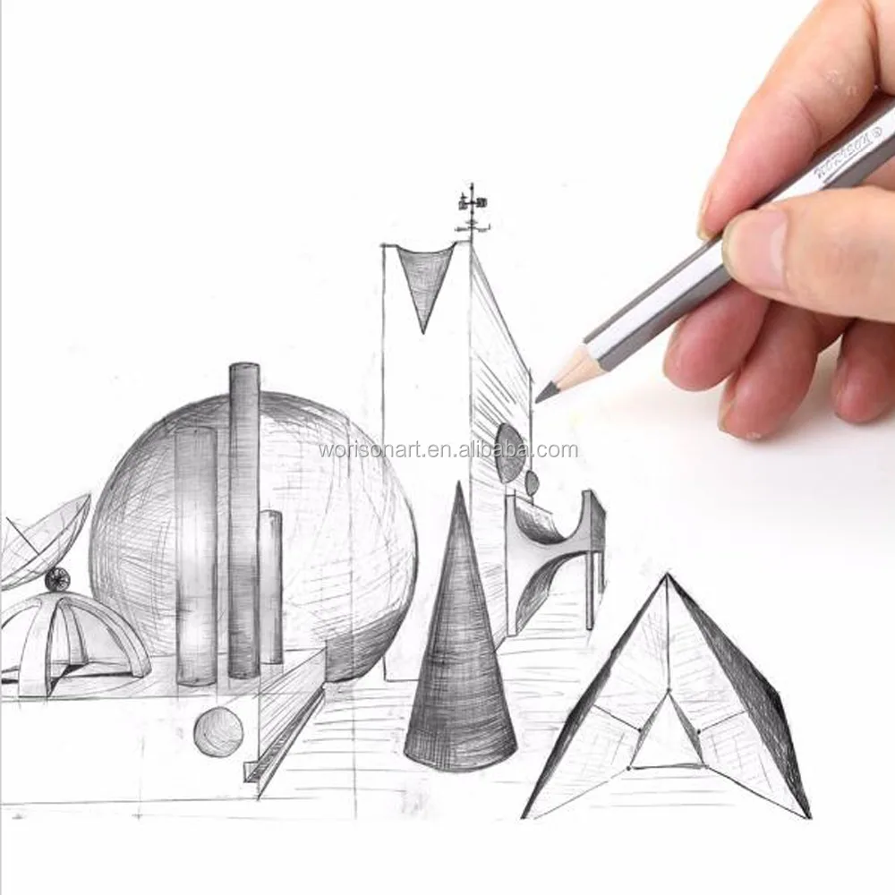 12Pcs-9H-14B-Set-Drawing-