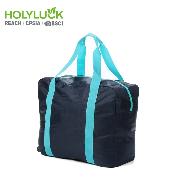 Custom foldable travel duffel bag,small easy folding travel duffle bag manufacture