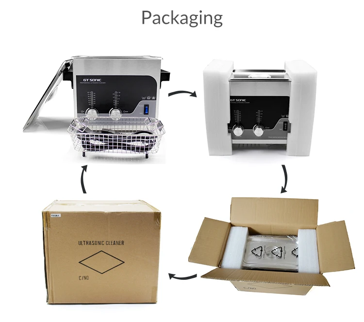 GT SONIC Digital Heated Cleaning Machine 3 Liter Ultrasonic Cleaner with Deagas Timer Heater