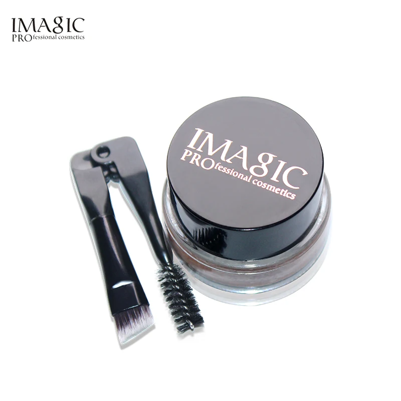 IMAGIC Hot Selling Natural Black Eyebrow Tint Gel Smooth Eyebrow Tattoo Cream Kits with Brush