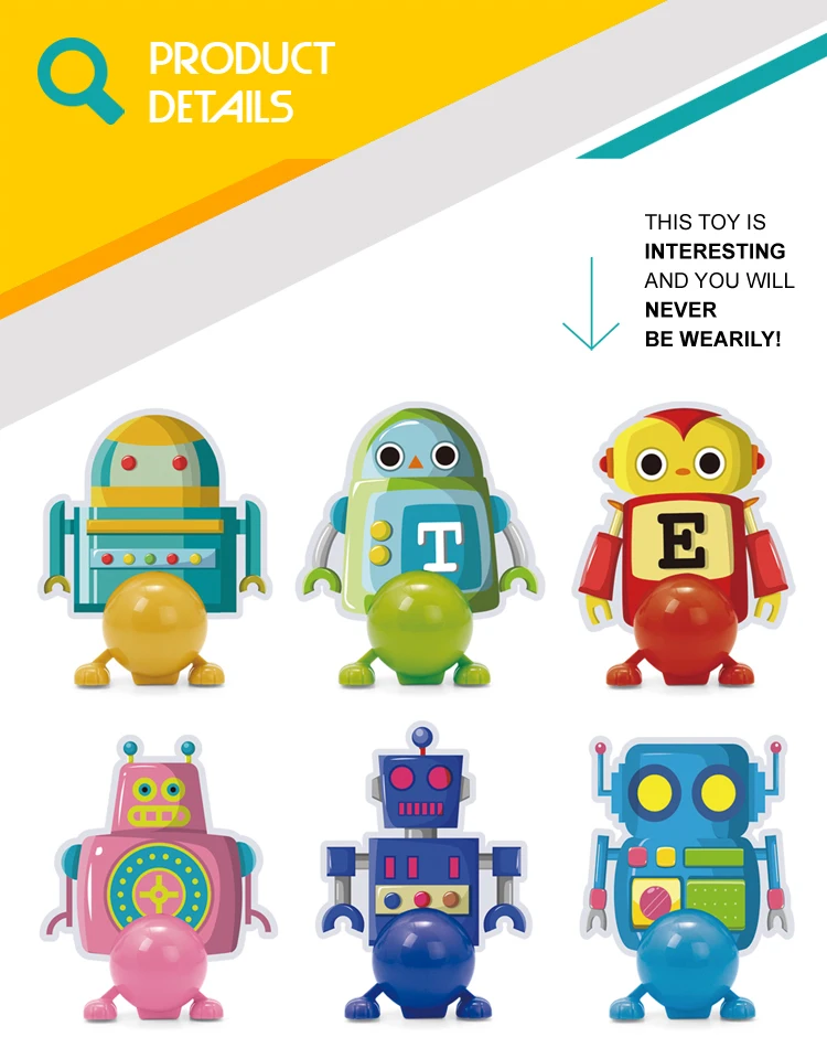 
 Недорогие рекламные товары, картина «сделай сам», 6 шт., заводные игрушки-роботы, распродажа  