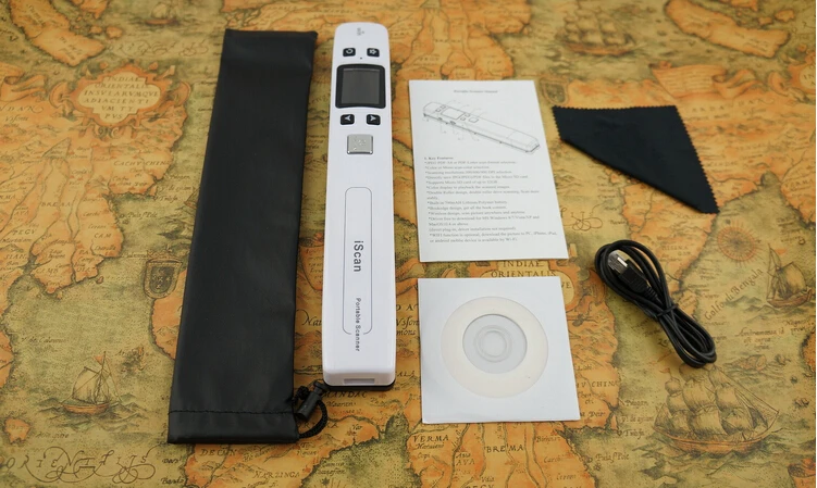 Iscan Wireless Wifi Portable Digital Scanner 1050DPI Handyscan Document Photo Books Scanner A4 Paper Usb Black and White Stock