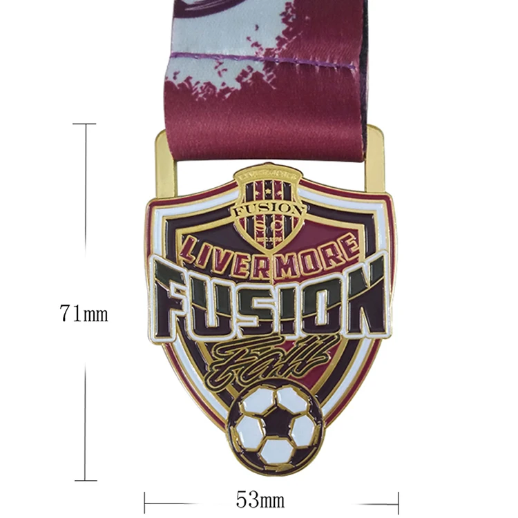 3d сделанная на заказ блестящая футбольная медаль