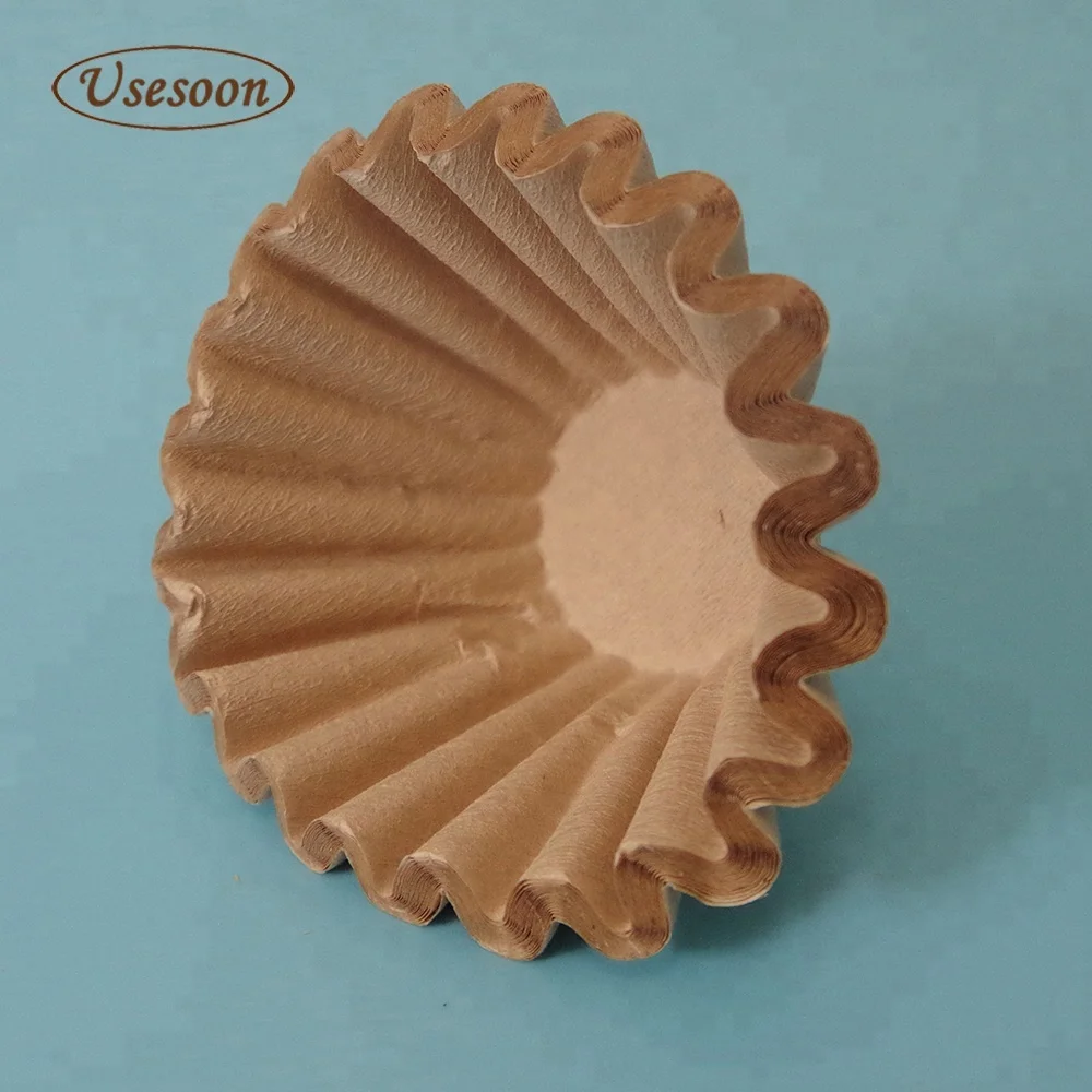 Usesoon 812 Cup Basket Coffee Filters Paper Natural Brown,100 Count