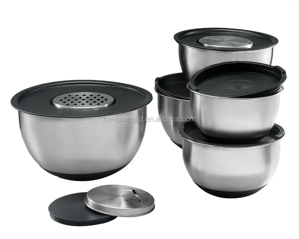 Stainless Steel Mixing Bowl with Grater Set