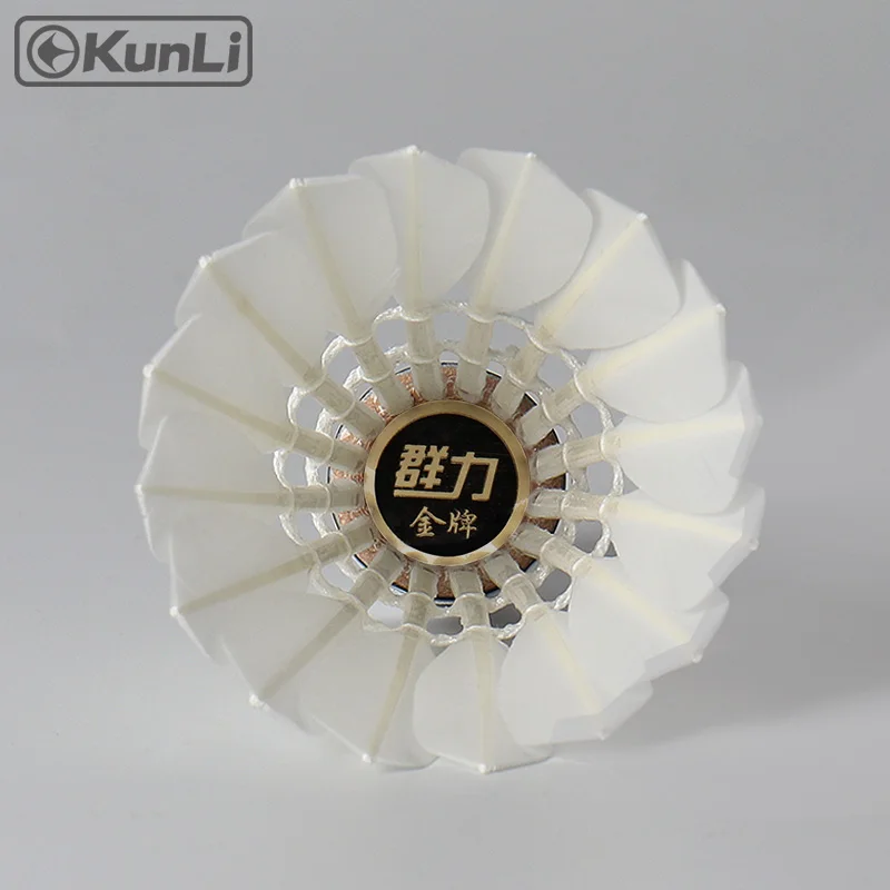 Kunli Badminton Shuttlecocks 12-Pack (All Round Feather) Duck Feather