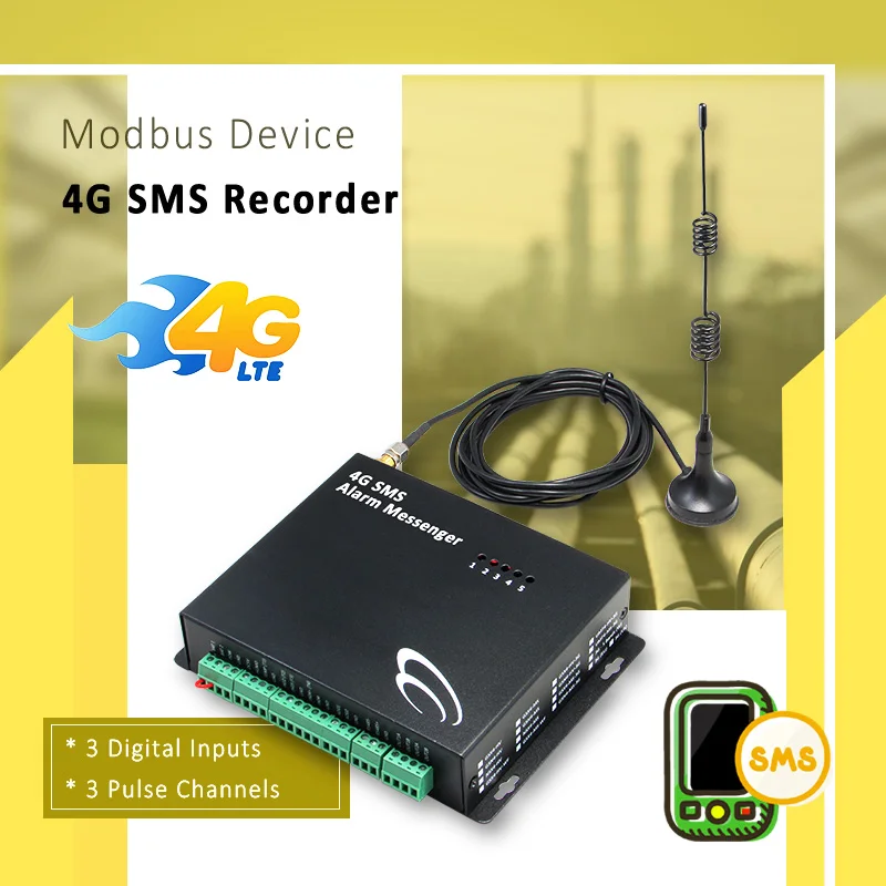 Modbus 4G SMS Data Logger UMT4-MS-4G gsm data receiver