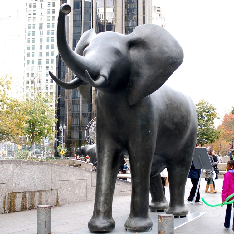 Large Size Metal Big Elephant Statue Cast Bronze Animal Elephant Sculpture