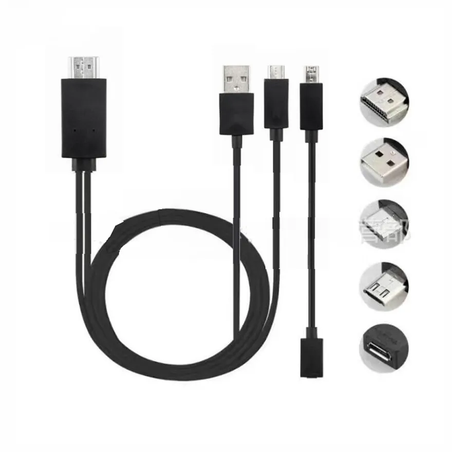 IN pin 11 pin mikro USB ke HDMI kabel video HDTV HD adaptor TV untuk  Samsung Galaxy HTC LG Android ponsel