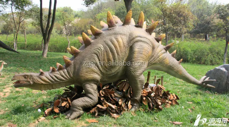 等身大屋内アニマトロニクスステゴサウルス恐竜ガラス繊維樹脂