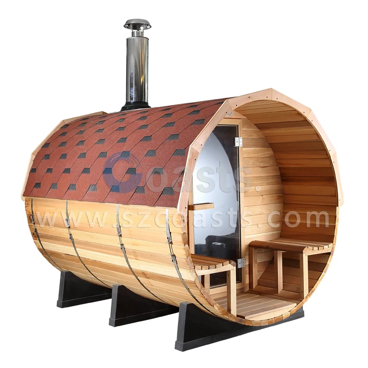 2018 Factory New Design Beat Selling Wooden Sauna Panoramic Barrel Sauna