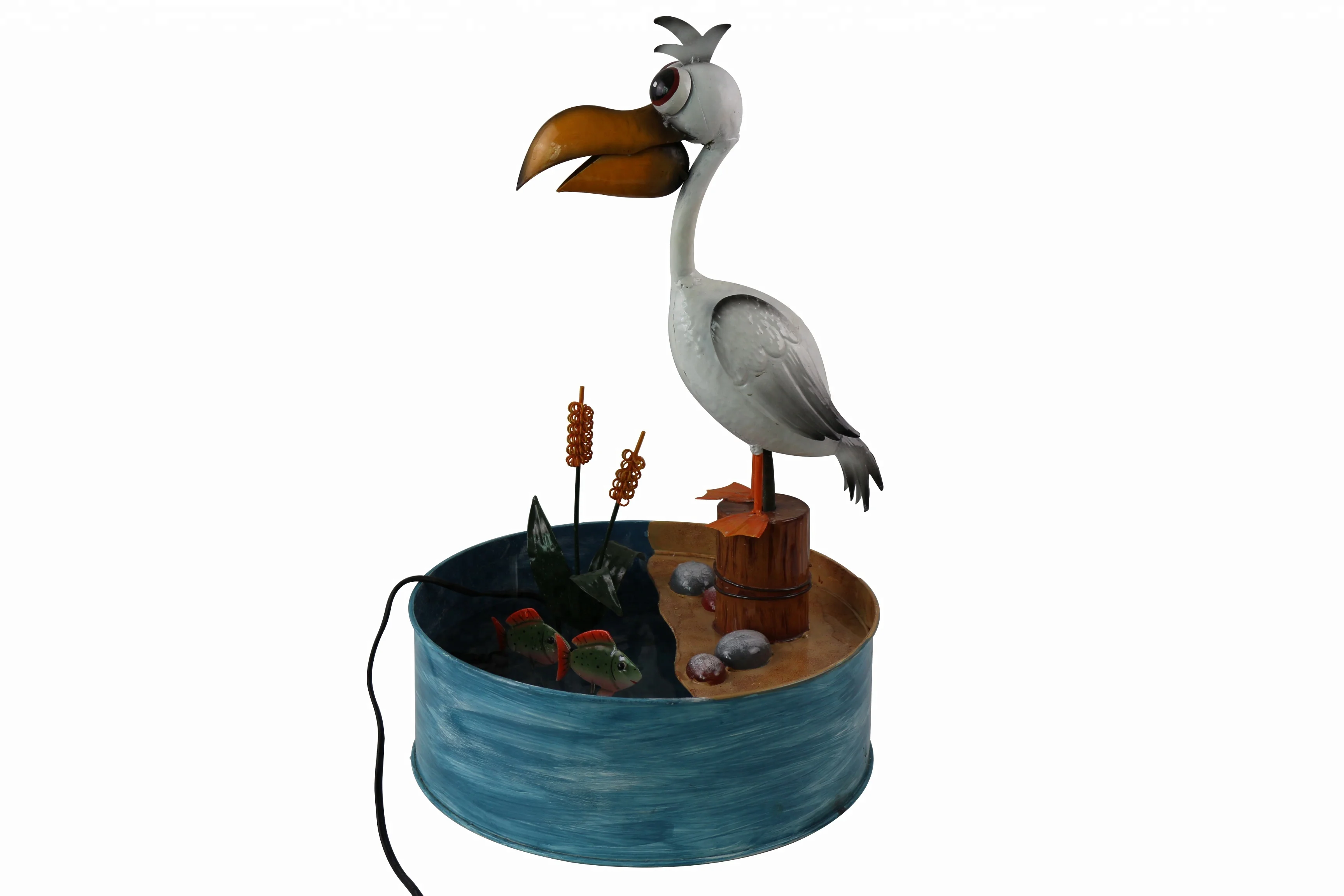 art metal  outdoorbird tabletop water fountain