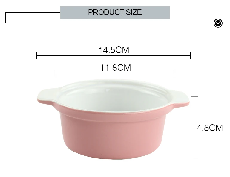 Новый продукт керамическая Корейская сковорода для выпечки в скандинавском стиле антипригарная чаша бинауральная профессиональная посуда с крышкой