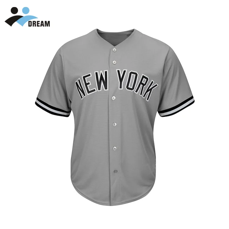 blank button up baseball jersey