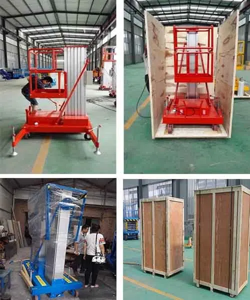 Vertical Manual Single Mast Aluminum Lift Hydraulic One Man Lift For