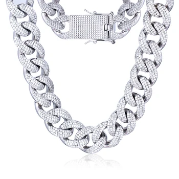 Missjewelry Hip Hop Urban Jewelry White Gold 18k 925 Silver Diamond Chain Men