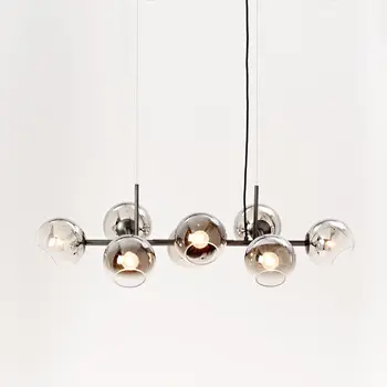 11.26-3 Modern LED staggered glass balls light big chandelier lighting