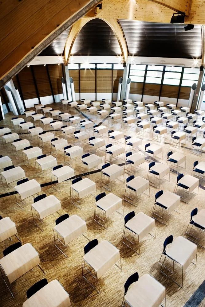 Metal Frame Tutor Single Table for Exam Stacking Table Training Table