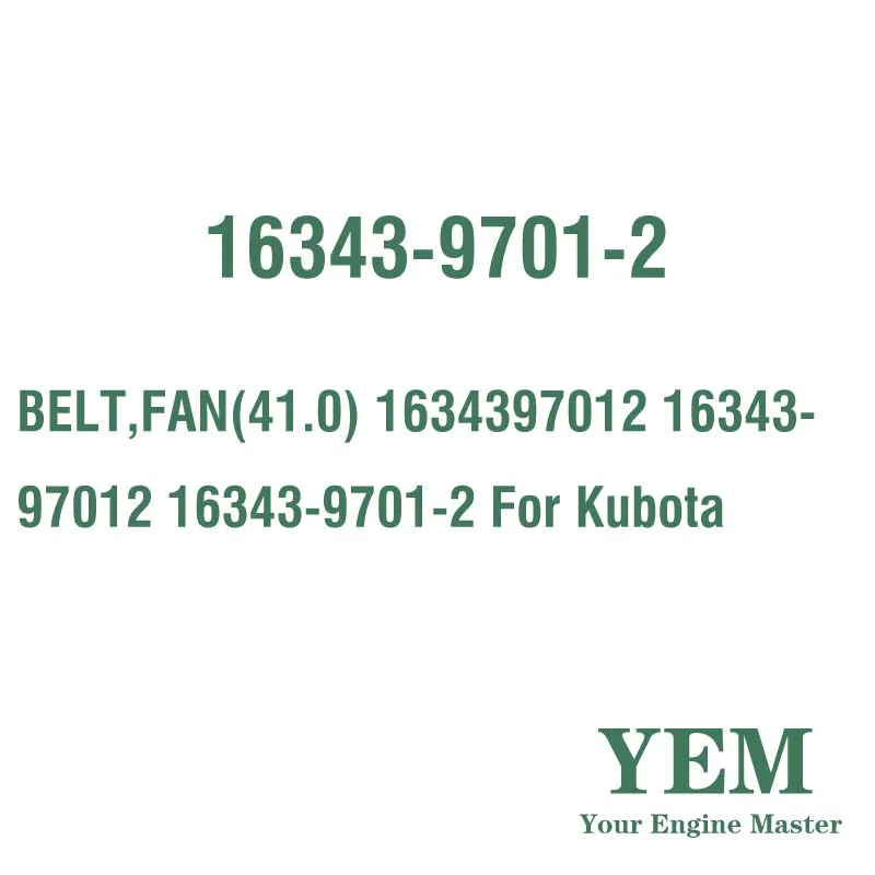 BELT FAN(41.0) 1634397012 16343-97012 16343-9701-2 for Kubota