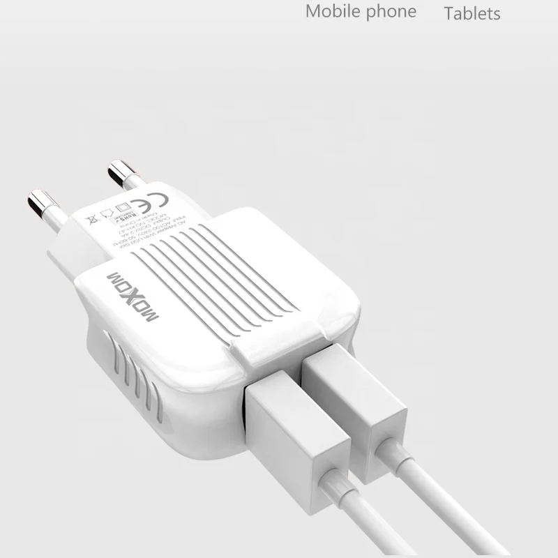Быстрая зарядка для телефона Комплект 2.4A MOXOM Универсальный 100-240V Универсальное зарядное USB устройство для зарядного устройства с Micro USB Type C кабель