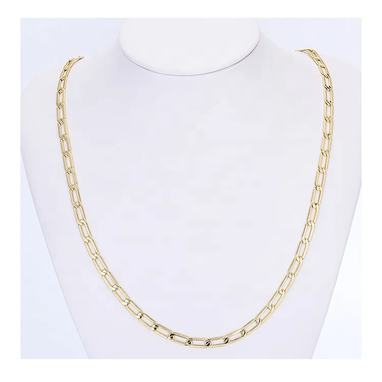 K Plated Gold Long Chain Designs 