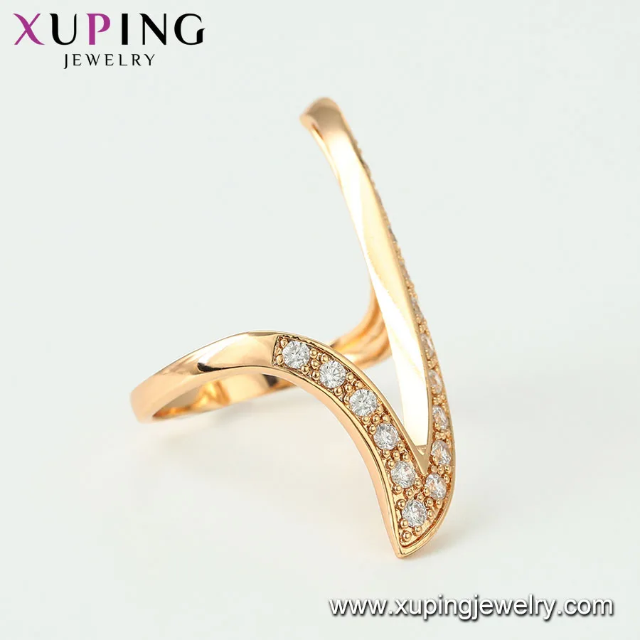 15530 xuping Newest Trending Item Most Popular Designer Delicate 18k Gold Filled Finger Ring
