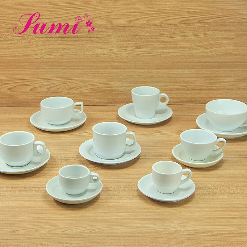 
 MOQ 200 современный отель на заказ белый керамический фарфор Эфиопский повторное использование кофе эспрессо керамический чайный набор чашек  