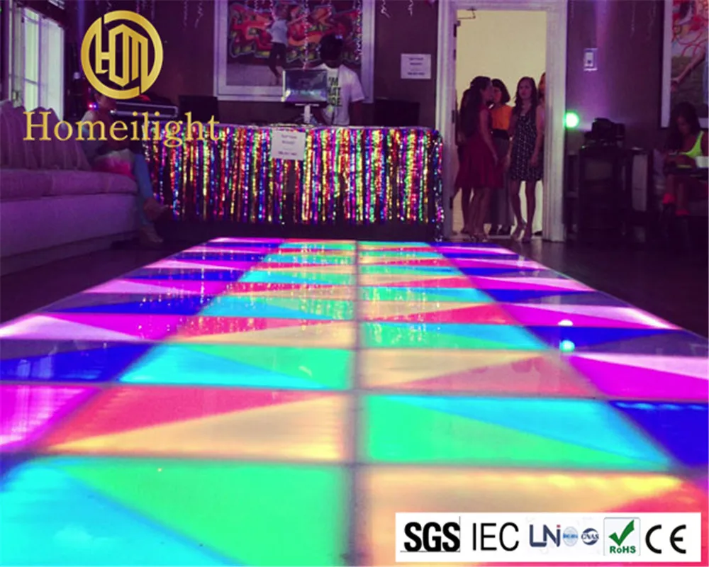 Interactive 1*1m Acrylic Dance Floor Led Dj Equipment For Bar Party
