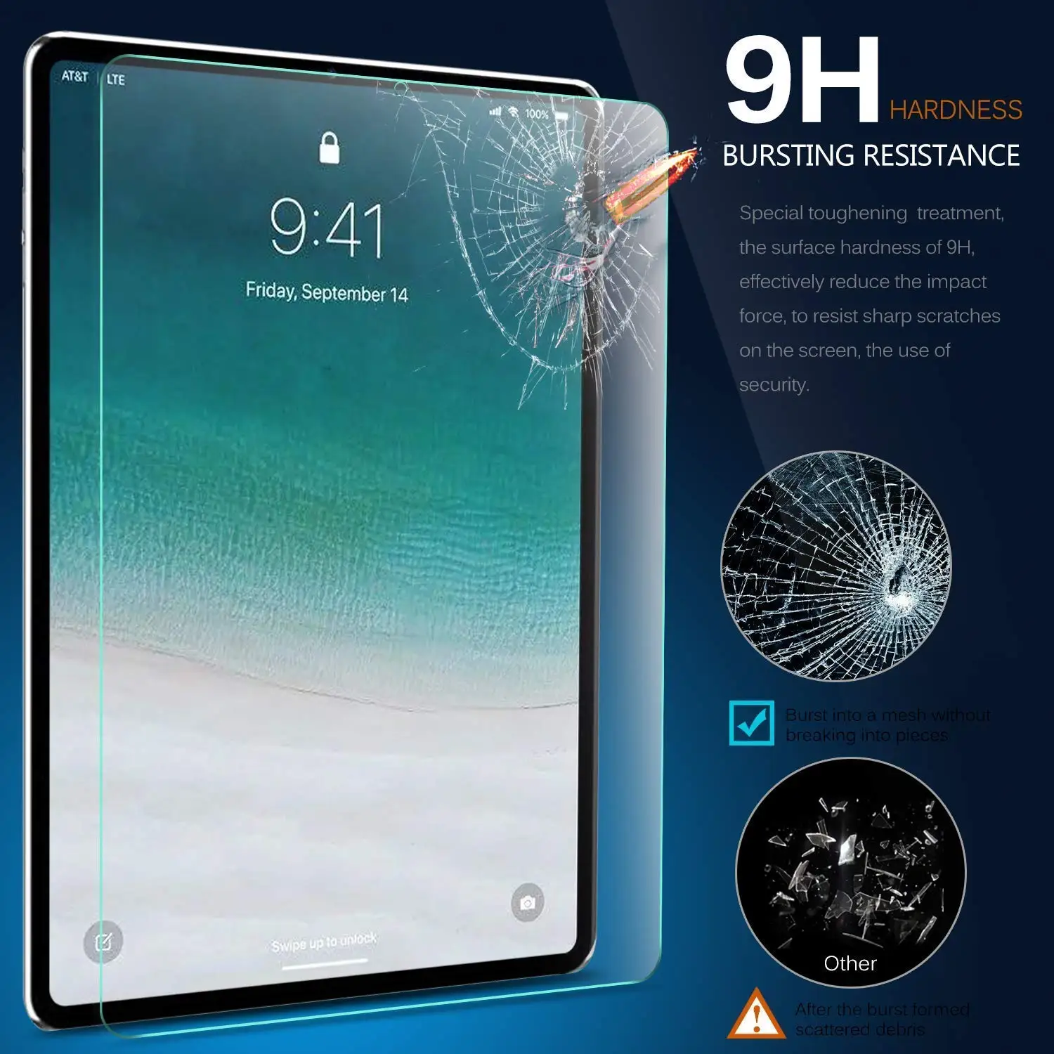 9h Tablet Guard Bubble Free Glass Screen Protector For Ipad 10 Screen