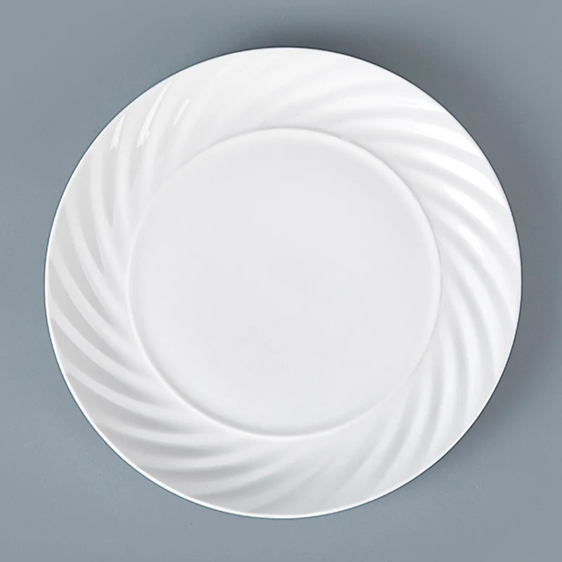 Chaozhou ホワイト平皿×6枚セット Chaozhou Dishes Set Plate Porcelain White - Perfect for Restaurants