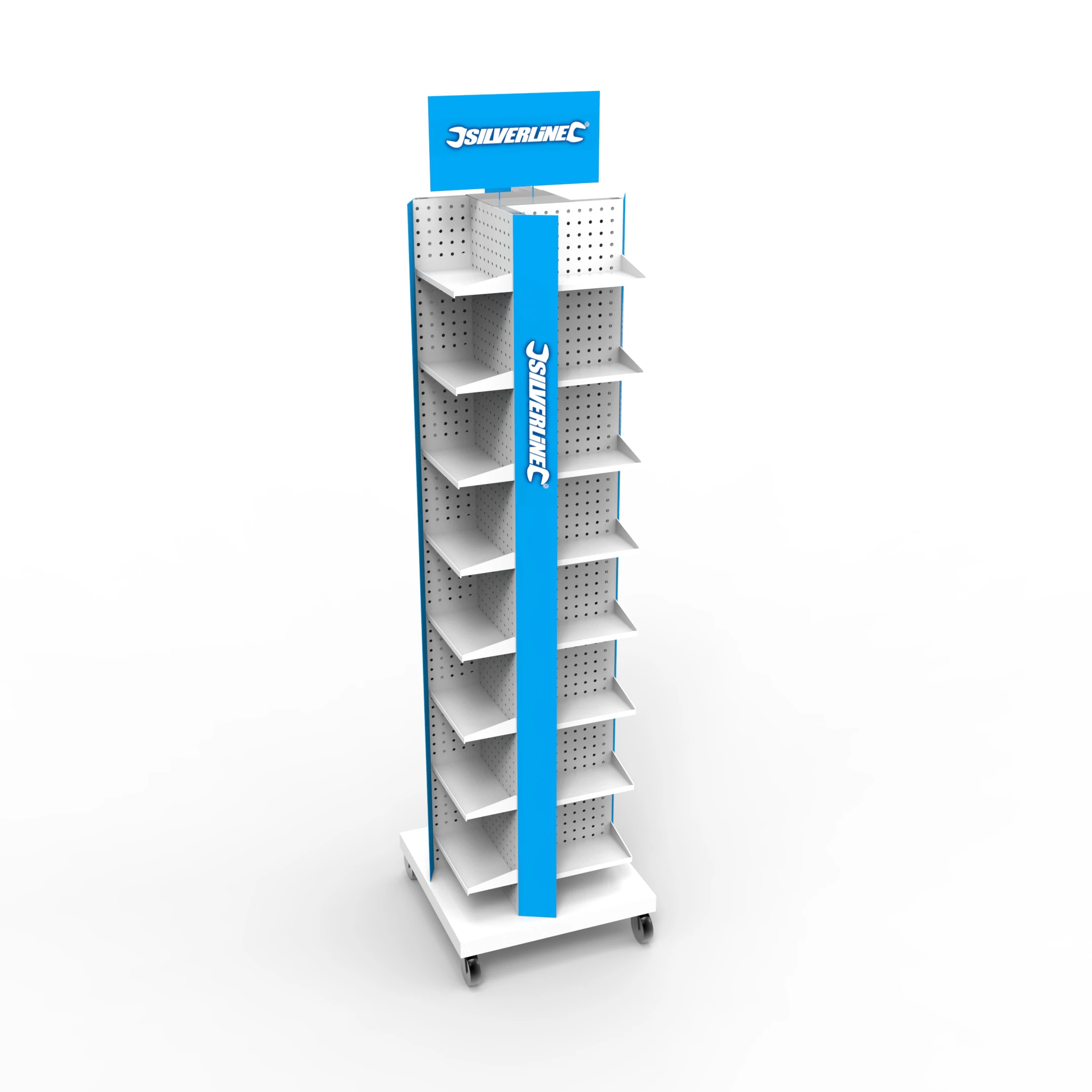 Customized Pegboard Rotating Display Stand Metal Pegboard Display Stand