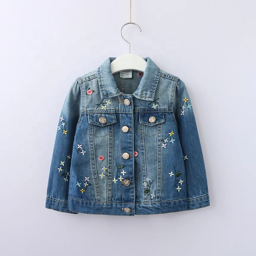 flower girl denim jacket