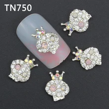10pcs Glitter crown Rhinestones 3d Nail Art Decorations Alloy Nail Sticker Charms Jewelry for Nail Gel