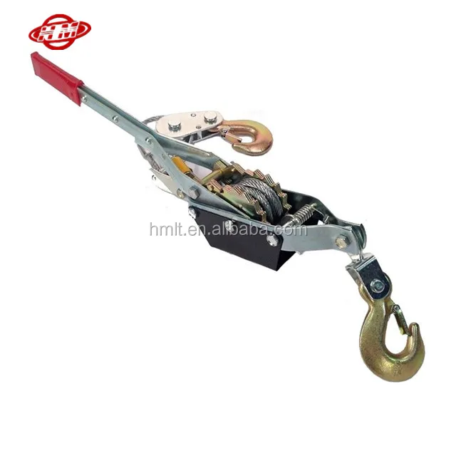 Hoist Ratchet Hand Lever Puller Come Along Double Hooks Cable 4400LB 2Ton New 