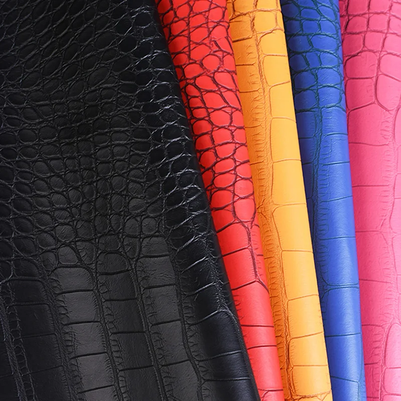 Embossed Crocodile Leather Synthetic PVC Material for Luxury Bag Car Seat Furniture Decorative Purposes Waterproof Sofa Gloves