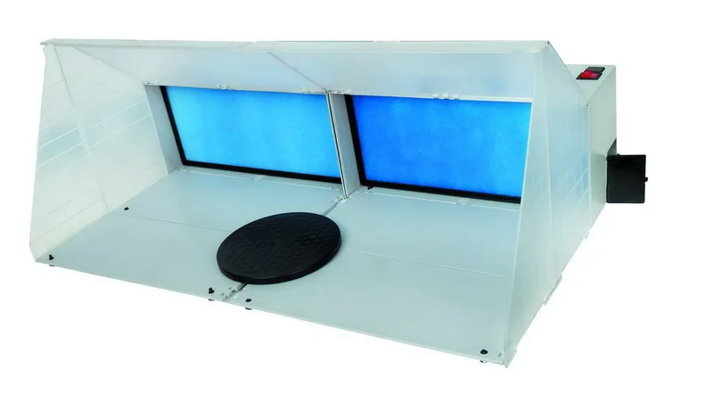 HS-E420DCLK Portable Mini Paint Spray Booth for Airbrush Art