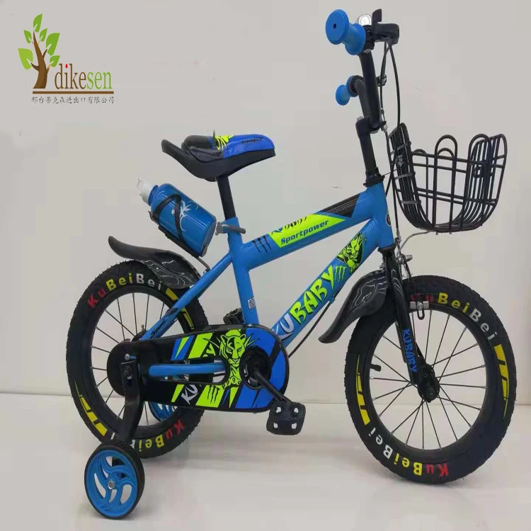 LIUXR Bicicletas Infantiles niña niño 2-10 años Freestyle 12 14 16 18 20  Pulgadas Ruedas auxiliares Bicicleta para niños,Blue_14inch