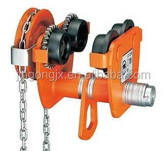 Chain Pulley Block Mechanism with Shackle Industrial Geared Trolley Wheels / Beam Geared Trolley Wheel with Brake