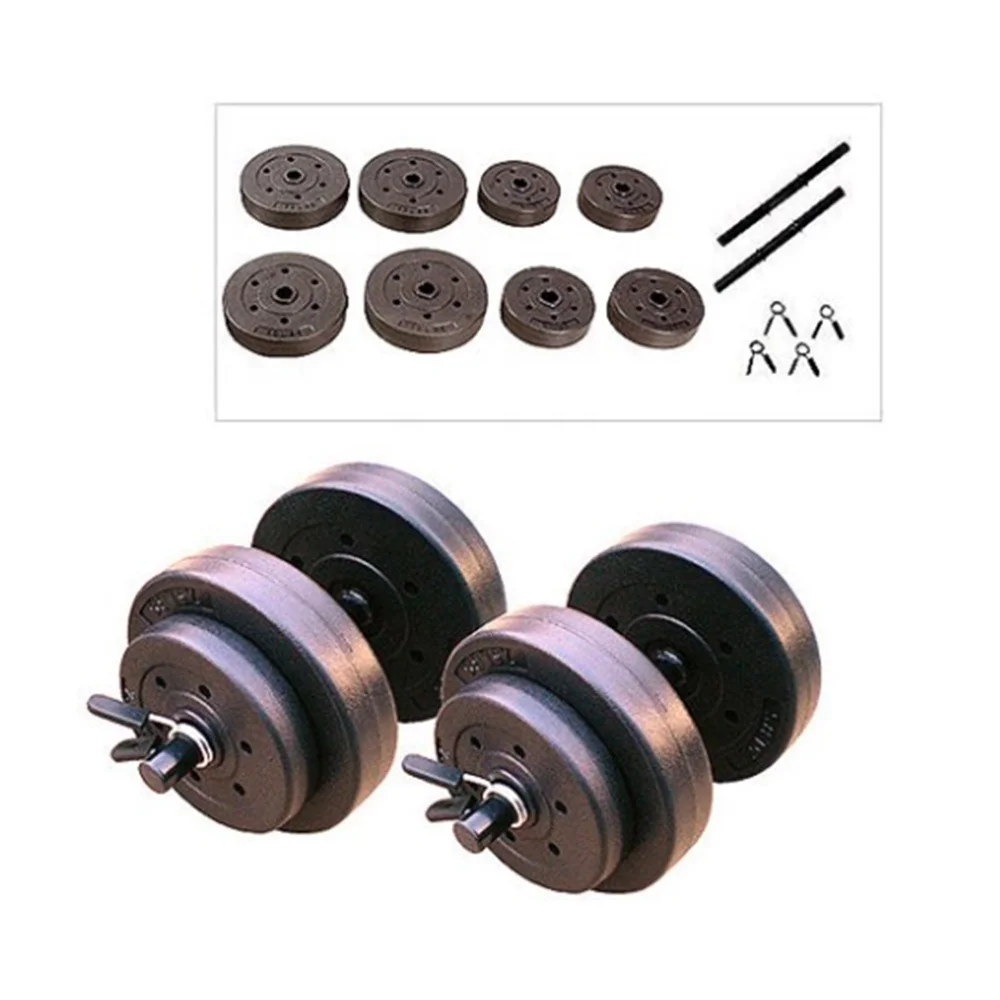 Cement Dumbbell Adjustable 20kg Plastic Discs Durable Eco-friendly