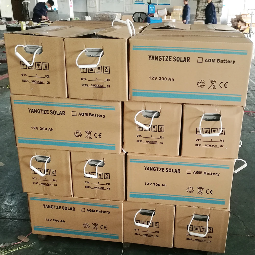 Yangtze Solar Battery and Wind Energy Storage Battery 12v AGM Solar Battery 200 Ah