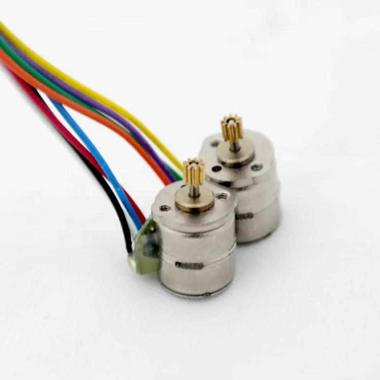Micro mini 15mm stepper motor 2-phase 4-wire stepping motor copper metal gear BS 