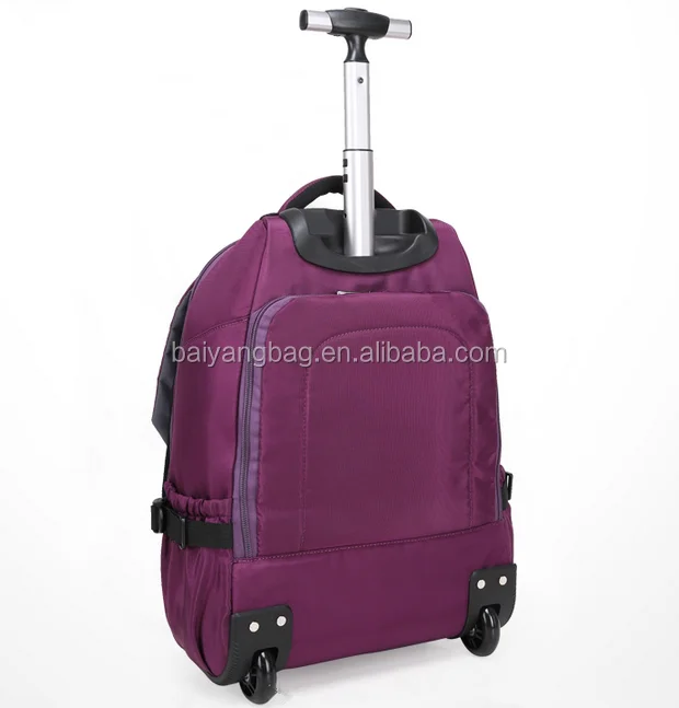 2025 Unisex Customized School Trolley Wheeled Backpack Bag with New Design for Travelling
