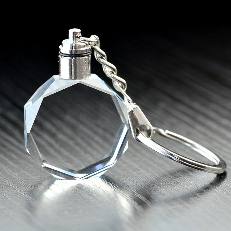 Персонализированные модные рекламные милые хрустальные светодиодные пустые брелоки с пользовательским логотипом