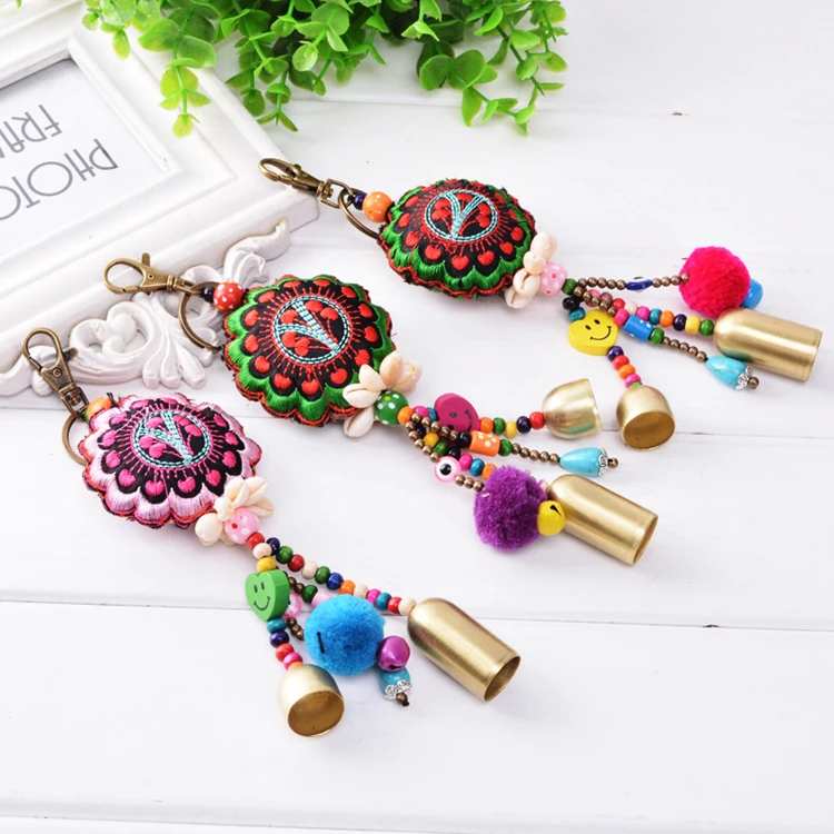 Wholesale Yongze Bohemian Indian ethnic Beaded bag charms pendant